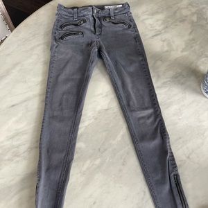 Rag and Bone gear stretch denim jeans w/ zippers